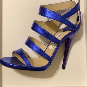 Jimmy Choo Gretchen Metallic Strappy Sandal